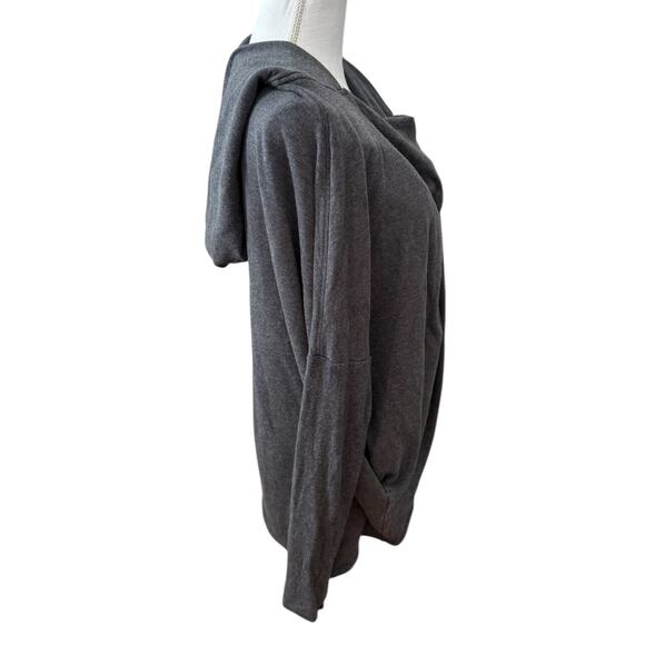 Athleta Purana Yoga Wrap Sweatshirt Charcoal Gray M - Picture 3 of 6